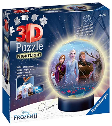 Ravensburger - Puzzle 3D Frozen 2, luz de noche (11141) , color, modelo surtido