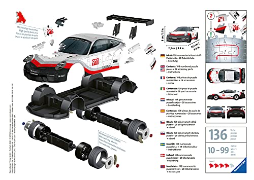 Ravensburger - Puzzle 3D Porsche 911 GT3 Cup  (11147)