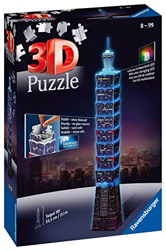 Ravensburger - Puzzle 3D Taipei, edición nocturna (11149)