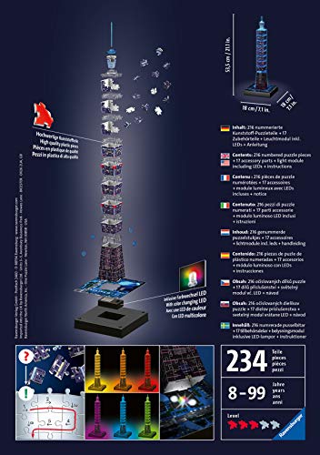 Ravensburger - Puzzle 3D Taipei, edición nocturna (11149)