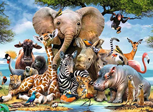 Ravensburger - Puzzle con diseño de Cachorros de Africa, 300 Piezas (13075 7)