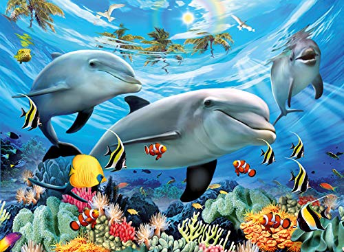 Ravensburger - Puzzle con diseño de "delfines", 300 piezas (13052 8)