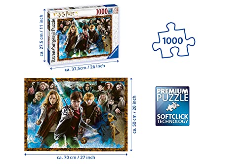 Ravensburger Puzzle Harry Potter, Puzzle 1000 piezas, Colección Fantasy, Rompecabezas Ravensburger de Alta Calidad, Harry Potter, Edad Recomendada 12+