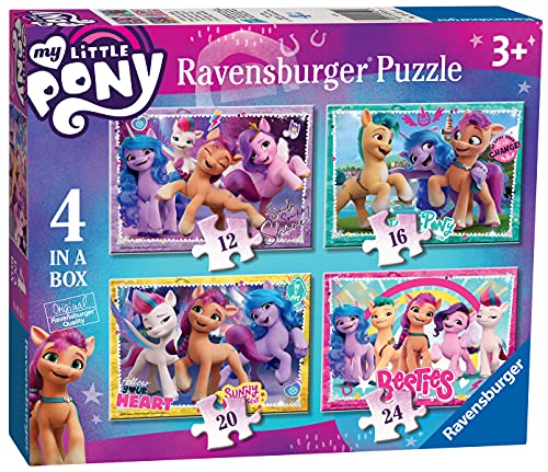 Ravensburger Puzzle, My Little Pony, 4 Puzzle in a Box, Puzzles para Niños, Edad Recomendada 3+, Rompecabeza de Calidad