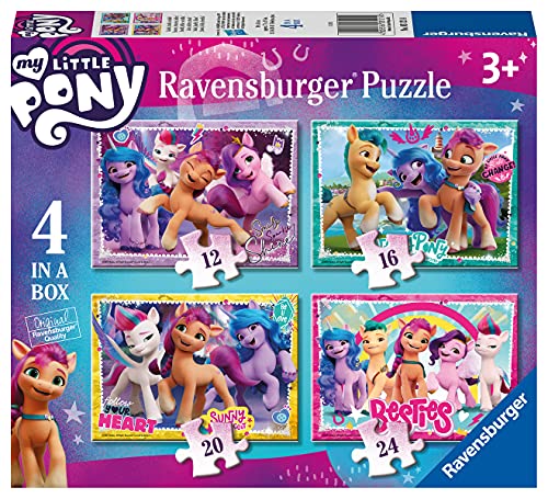 Ravensburger Puzzle, My Little Pony, 4 Puzzle in a Box, Puzzles para Niños, Edad Recomendada 3+, Rompecabeza de Calidad