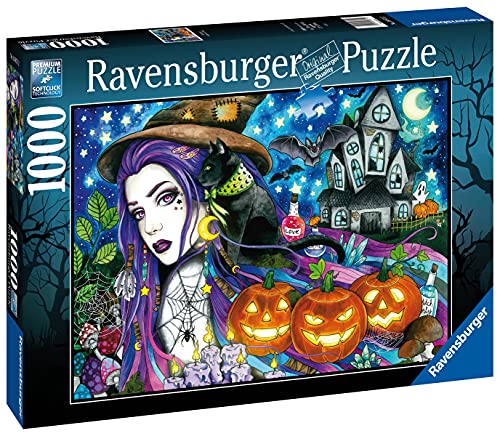 Ravensburger Puzzle, Puzzle 1000 Piezas, El Día de Halloween, Puzzle Adultos, Puzzle Fantasy, Rompecabezas de Calidad