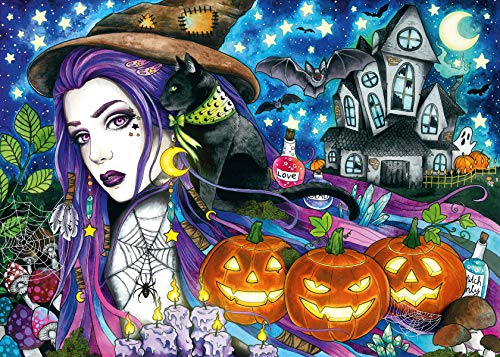 Ravensburger Puzzle, Puzzle 1000 Piezas, El Día de Halloween, Puzzle Adultos, Puzzle Fantasy, Rompecabezas de Calidad