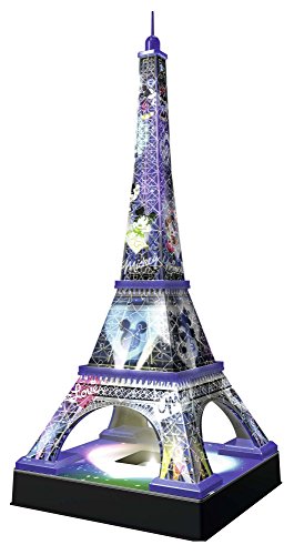 Ravensburger Puzzle, Puzzle 3D, Disney Tour Eiffel, 216 Piezas, Puzzle 3D Torre Eiffel, Edad Recomendada 10+, Puzzle Disney