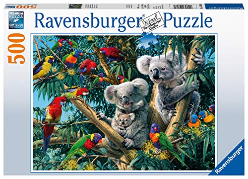 Ravensburger Puzzle, Puzzle 500 Piezas, Koalas en el árbol, Puzzles para Adultos, Puzzle Animales, Rompecabezas Ravensburger de Alta Calidad