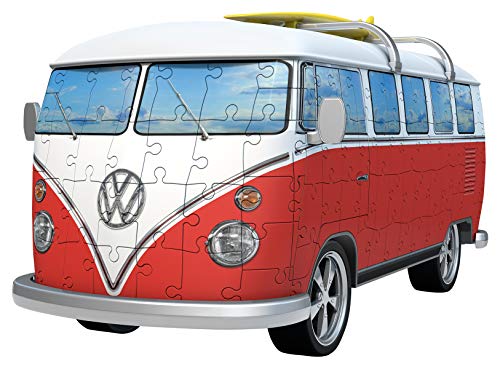 Ravensburger- Volkswagen puzzle, Color blanco/rojo (Ravesnburger 12516)