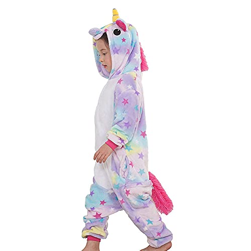 Regenboghorn Unicornio disfraz de pijama Pegaso, mono, para hombres, mujeres, niños, Halloween, fiesta, mono, camisón Star Pegaso L