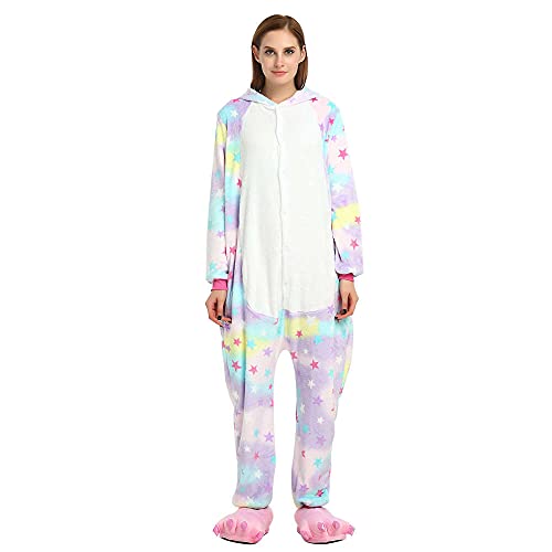 Regenboghorn Unicornio disfraz de pijama Pegaso, mono, para hombres, mujeres, niños, Halloween, fiesta, mono, camisón Star Pegaso L