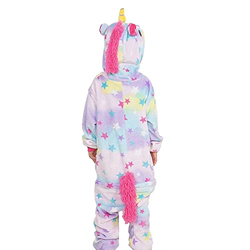 Regenboghorn Unicornio disfraz de pijama Pegaso, mono, para hombres, mujeres, niños, Halloween, fiesta, mono, camisón Star Pegaso L