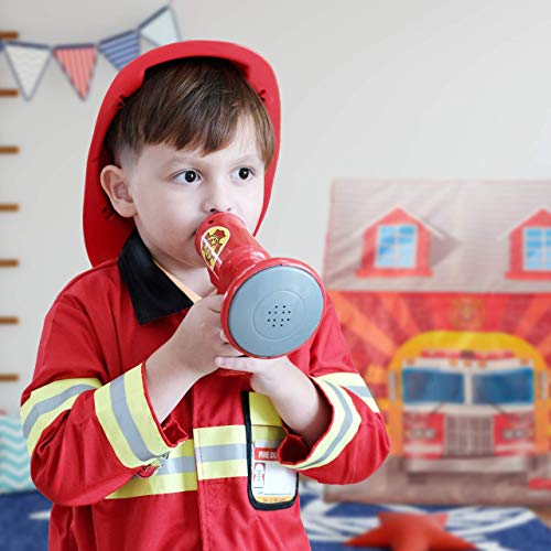 Relaxdays Tienda Campaña Infantil, Estación Bomberos, Casa Niños, Casita, Poliéster y Plástico, 103 x 71 x 94 cm, Rojo