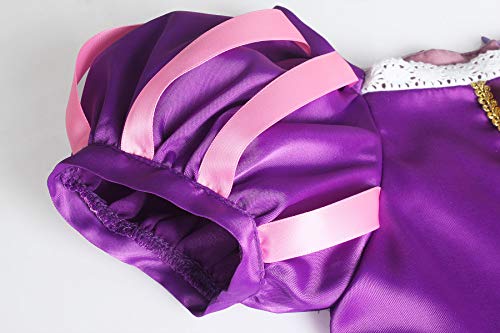 ReliBeauty Las niñas Visten Traje de Princesa con Mangas hinchadas,con Accesorios (10) 140