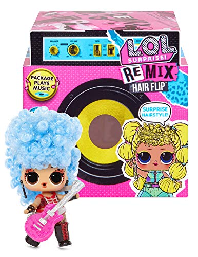 Remix LOL Surprise Hair Flip Coleccionable, 15 Sorpresas, con Cabello a Revelar, Accesorios y Música