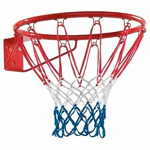 REPLOOD Canasta de baloncesto reglamentaria 46 cm 18" con red y kit para montaje de metal colores americanos