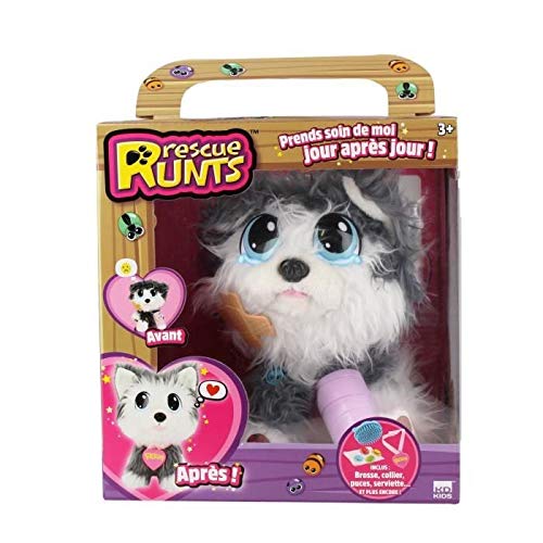 Rescue Runts - Peluche de Husky para niños, Juguete Veterinario, Gris, Blanco, a Partir de 3 años