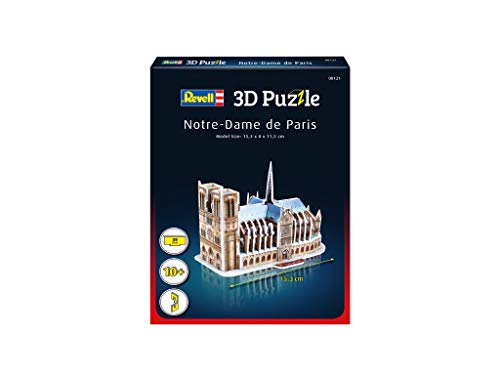 Revell 3D Puzzle- Catedral de Notre Dame, el corazón de París Descubre el Mundo en 3D, diversión para jóvenes y Mayores, Color Coloreado (121)