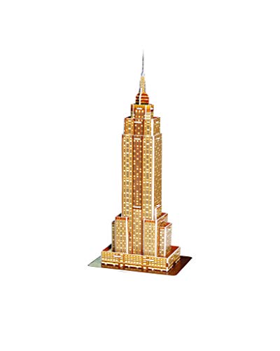 Revell 3D Puzzle- Empire State Building, el Rascacielos, un hito de Nueva York Descubre el Mundo en 3D, diversión para jóvenes y Mayores, Color Coloreado (119)