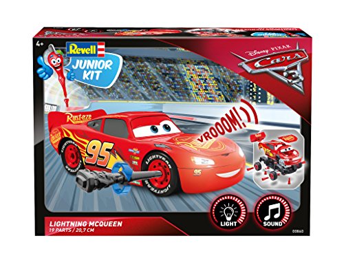 Revell- Lightning Mcqueen (Light&Sound) The Movie Cars 3 Juego de Construction de Coche, 4+ Años, Multicolor, 1:20 Escala (00860)