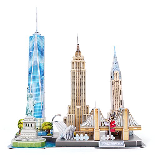 Revell- Skyline Horizonte de New York, Altura 42,0cm 3D Puzzle, Multicolor (00142)