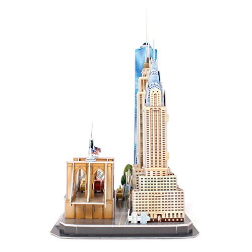 Revell- Skyline Horizonte de New York, Altura 42,0cm 3D Puzzle, Multicolor (00142)