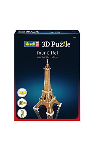 Revell- Torre Eiffel 3D Puzzle, Multicolor (00111)