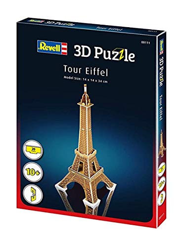 Revell- Torre Eiffel 3D Puzzle, Multicolor (00111)