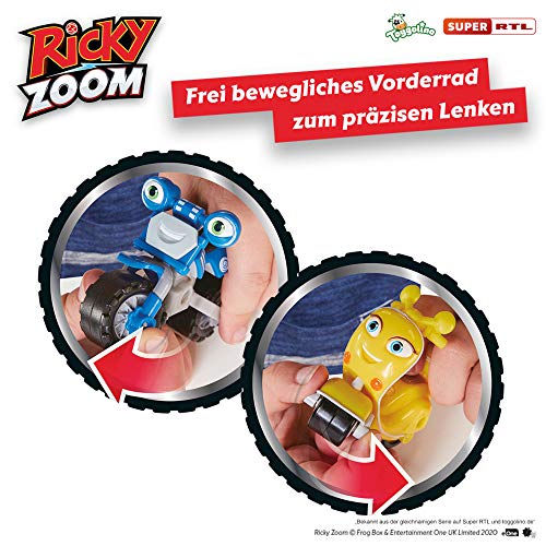 Ricky Zoom T20045 Loop & Scootio Paquete de 2, Figuras de acción de 3 Pulgadas, Juguete de Moto para niños y niñas de 3 años +