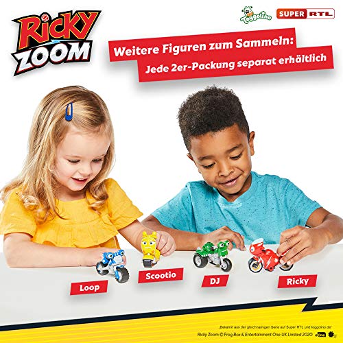 Ricky Zoom T20045 Loop & Scootio Paquete de 2, Figuras de acción de 3 Pulgadas, Juguete de Moto para niños y niñas de 3 años +