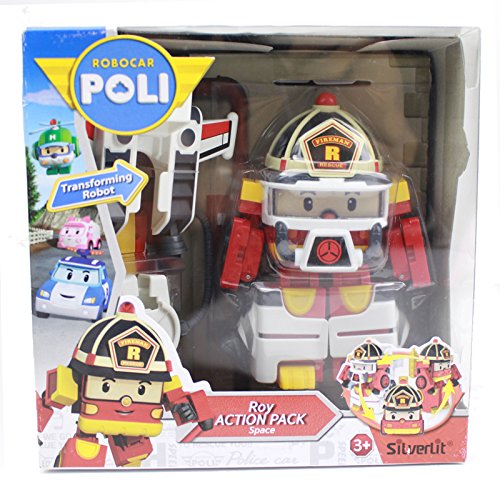 Robocar Poli – Figura transformable Roy Astronaute – Robot o Coche – 10 cm – Juguete materno