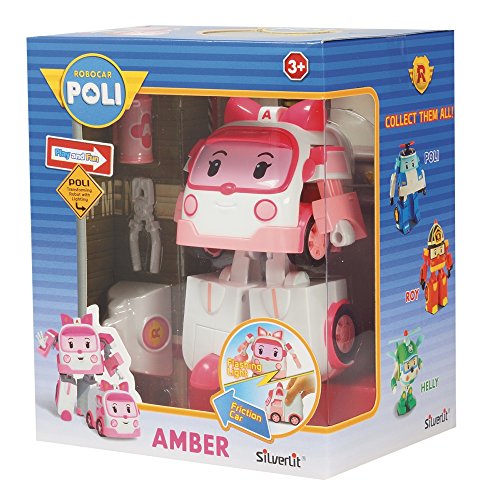 Rocco Giocattoli Robocar Poli Amber - Figura transformable con Luces - 83095