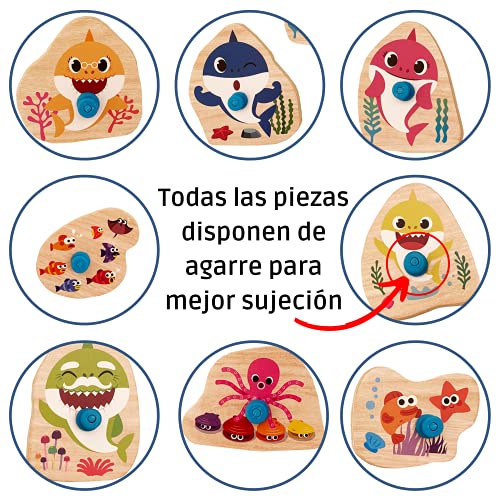 Rompecabezas Baby Shark Juego de Mesa para Niños |Rompecabezas Educativo para Todas Las Edades | Puzzle de Piezas con Temática Baby Shark | Educa y Diviértete