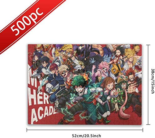 Rompecabezas Puzzles My Hero Academia 500 Piece Large Jigsaw Puzzle for Adults and Teens - 15 X 20.5 Inch (38 X 52 cm)