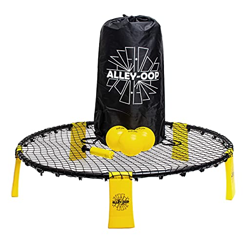 Roundnet Set, compuesto por 3 pelotas, red resistente, bomba para pelotas, bolsa de transporte, para jugar en el parque, en el jardín y en la playa, instrucciones incluidas.