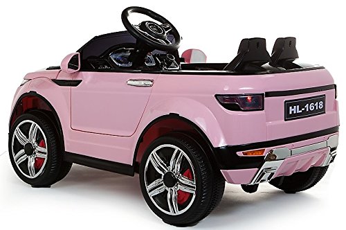 Rover Evoque Style 4 x 4 eléctrico / batería para coche 12 V con puertas de apertura, color rosa (Producto con enchufe de UK)