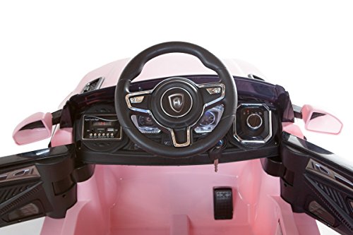 Rover Evoque Style 4 x 4 eléctrico / batería para coche 12 V con puertas de apertura, color rosa (Producto con enchufe de UK)