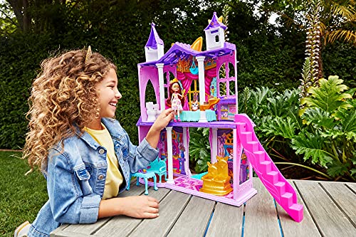 Royal Enchantimals Catillo del baile real con Felicity Fox y Flick Casa de juguete con muñeca, mascota y accesorios (Mattel HCG59)