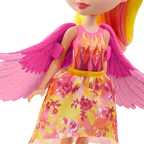 Royal Enchantimals Muñeca Fénix con fénix mascota de juguete (Mattel GYJ04)