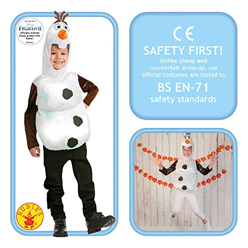 Rubie's 300509 - Disfraz de Frozen 2, unisex, Tamaño Toddler, Edad 2-3 años