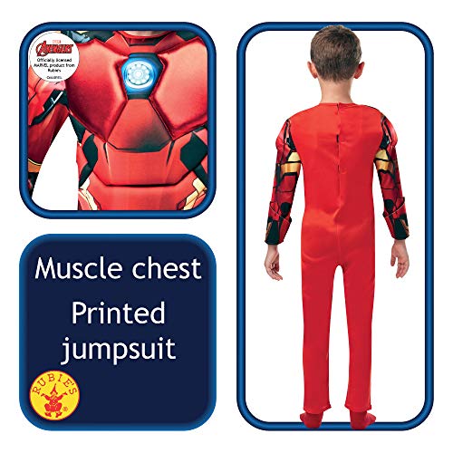 Rubies 640830M Marvel Vengadores Iron Man Deluxe Disfraz infantil, Niños, 5/6 años