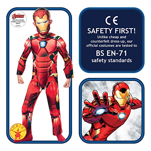 Rubies 640830M Marvel Vengadores Iron Man Deluxe Disfraz infantil, Niños, 5/6 años