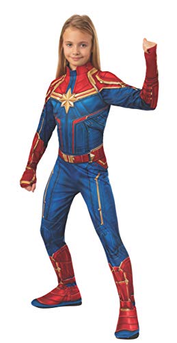 Rubie's- Captain Marvel Economy Hero Disfraz Infantil, Multicolor, L (8-10 años) (700594L)