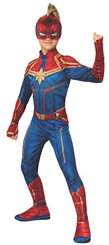 Rubie's- Captain Marvel Economy Hero Disfraz Infantil, Multicolor, L (8-10 años) (700594L)