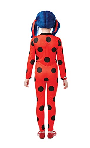 Rubies – Disfraz clásico oficial Ladybug Miraculous, niño, I-300778M, talla M 5-6 años, color rojo