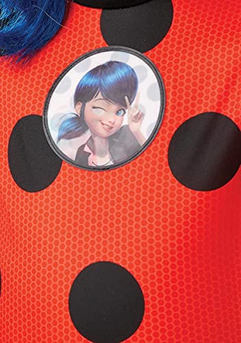 Rubies – Disfraz clásico oficial Ladybug Miraculous, niño, I-300778M, talla M 5-6 años, color rojo