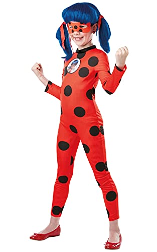 Rubies – Disfraz clásico oficial Ladybug Miraculous, niño, I-300778M, talla M 5-6 años, color rojo