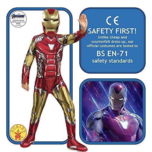 Rubies - Disfraz de Iron Man de los Vengadores de los Vengadores, clásico, para niño, Talla pequeña, Edad 3 a 4, Altura 117 cm