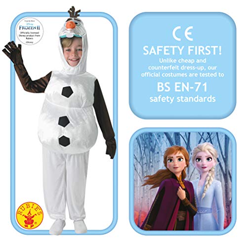 Rubies - Disfraz de Olaf para niños, Disney, talla 3-4 años (Rubies 610367-S)